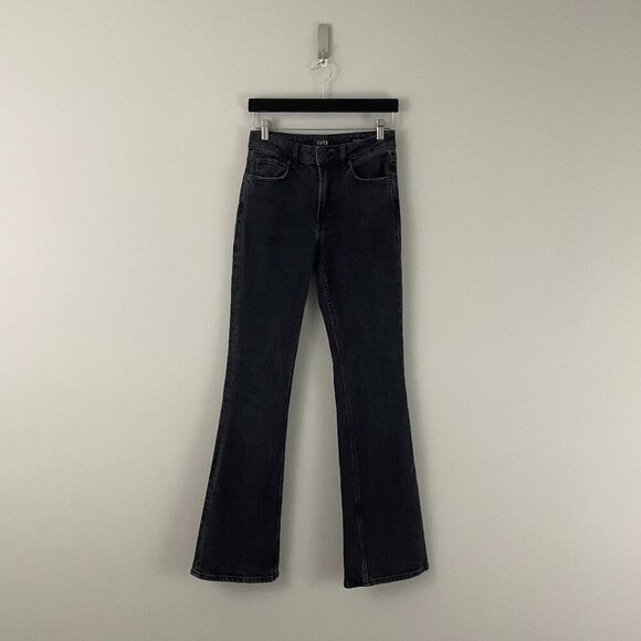 Rails The Sunset High Rise Slim Flare Jeans Washed Black Size 25 - Picture 1 of 7